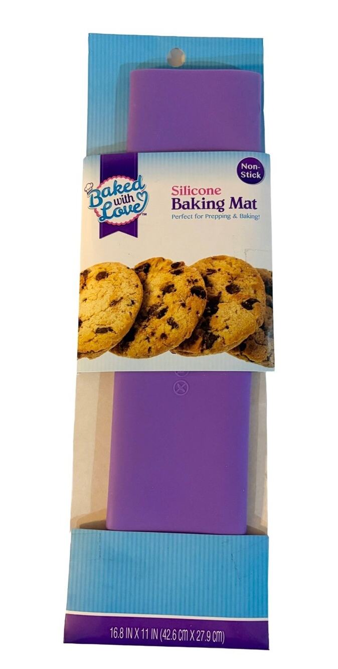 ArtSkills Baked With Love Silicone Baking Mat 16.8” x 11” Purple Non-Stick New